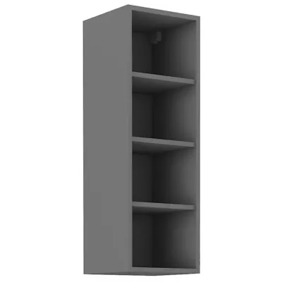Magas nyitott szekrény NELJA - szélesség 30 cm, antracit