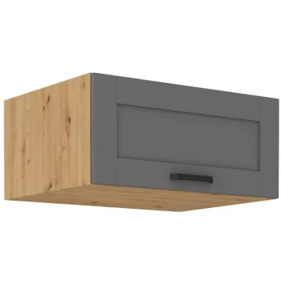 LAILI mély páraelszívó szekrény - szélesség 80 cm, szürke / artisan tölgy