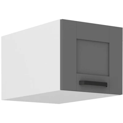 LAILI felső szekrény csuklós ajtókkal - szélesség 40 cm, szürke / fehér
