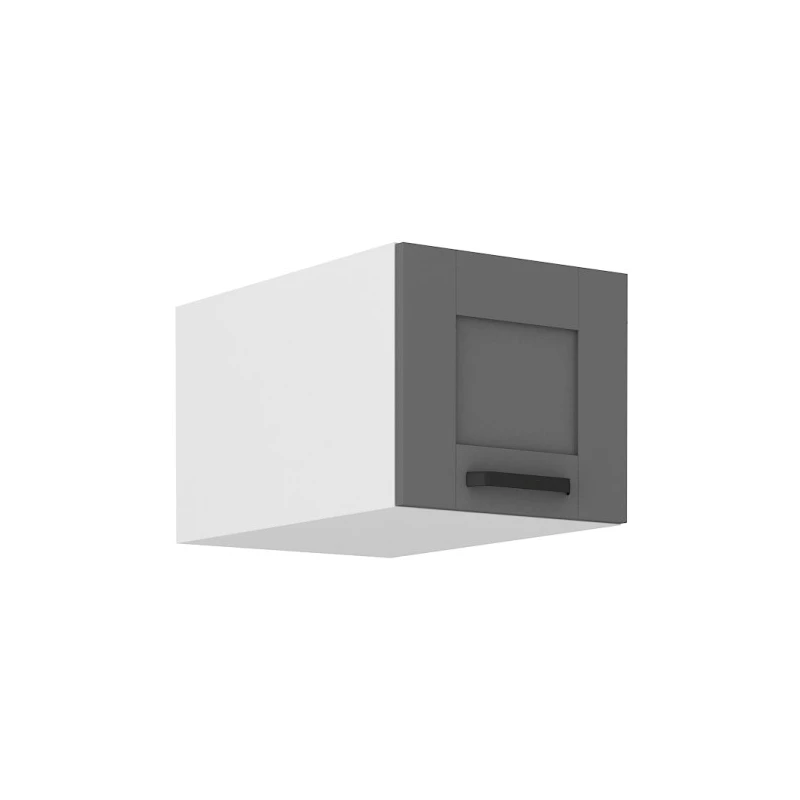 LAILI felső szekrény csuklós ajtókkal - szélesség 40 cm, szürke / fehér