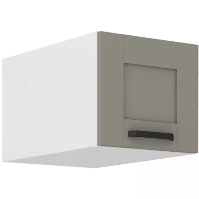 LAILI felső szekrény csuklós ajtókkal - szélesség 40 cm, világos szürke / fehér