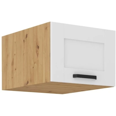 LAILI felső szekrény csuklós ajtókkal - szélesség 50 cm, fehér / artisan tölgy