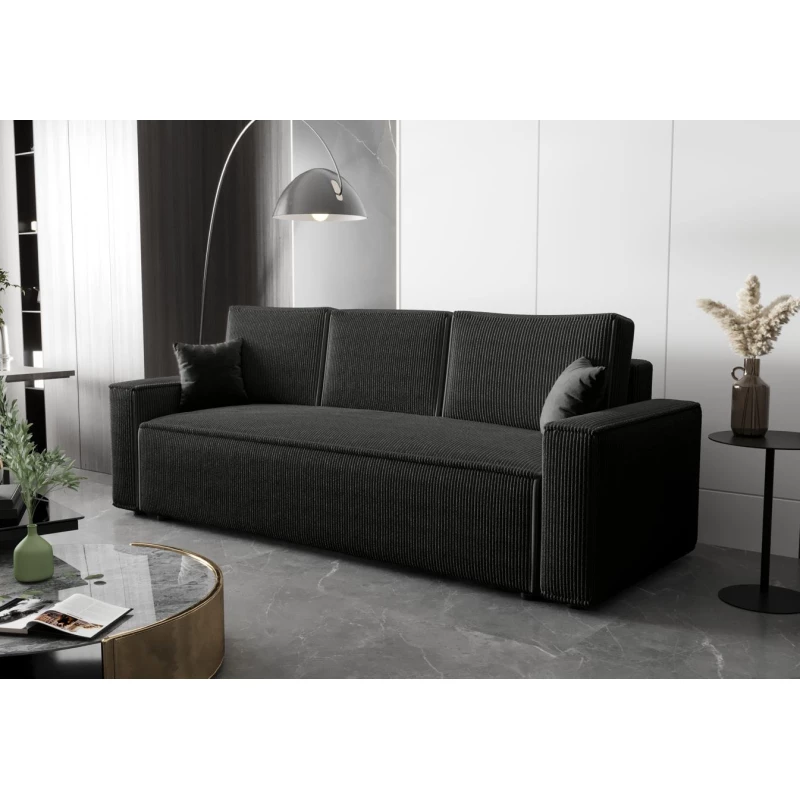 ARIANNA háromszemélyes kanapéágy - fekete