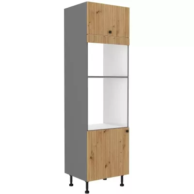 Magas szekrény beépített sütőhöz NOMIN - szélesség 60 cm, artisan tölgy / antracit