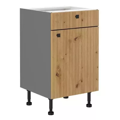 NOMIN alsószekrény fiókkal - szélesség 50 cm, artisan tölgy / antracit