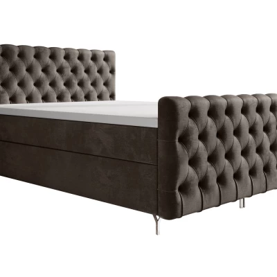 ADRIA PLUS kárpitozott ágy 180x200 tárolóhellyel - barna