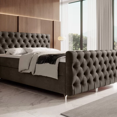 ADRIA PLUS kárpitozott ágy 180x200 tárolóhellyel - barna