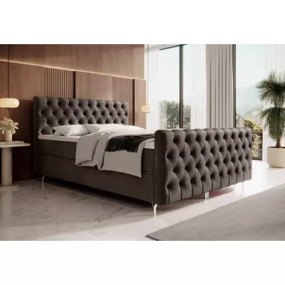 ADRIA PLUS kárpitozott ágy 180x200 tárolóhellyel - barna