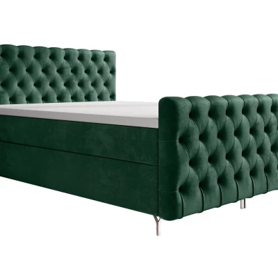 ADRIA PLUS kárpitozott ágy 180x200 tárolóhellyel - zöld