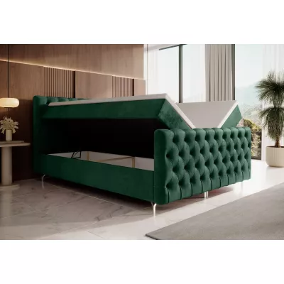 ADRIA PLUS kárpitozott ágy 200x200 tárolóhellyel - zöld