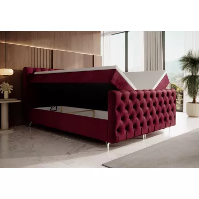 ADRIA PLUS kárpitozott ágy 120x200 tárolóhellyel - piros