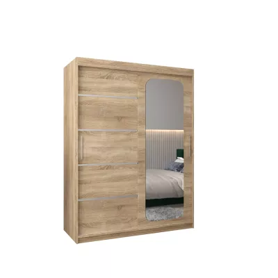 DONICELA 3 tükrös szekrény - 150 cm, sonoma