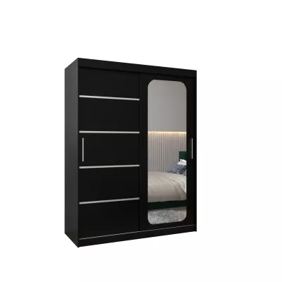 DONICELA 3 tükrös szekrény - 150 cm, fekete