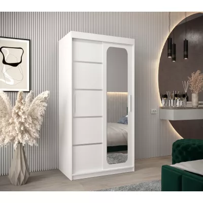DONICELA 3 tükrös szekrény - 100 cm, fehér