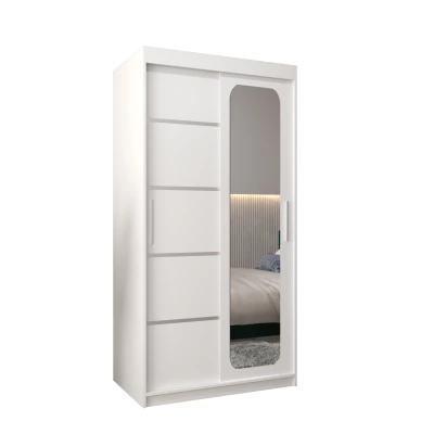 DONICELA 3 tükrös szekrény - 100 cm, fehér