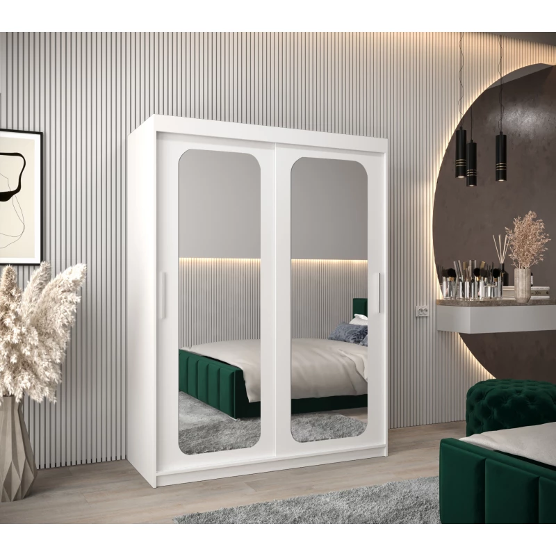 DONICELA 2 tükrös szekrény - 150 cm, fehér