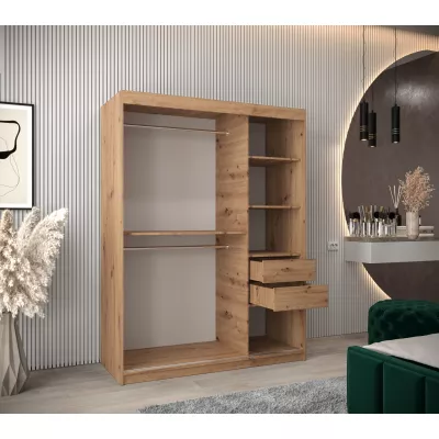 DONICELA 2 tükrös szekrény - 150 cm, artisan / fehér