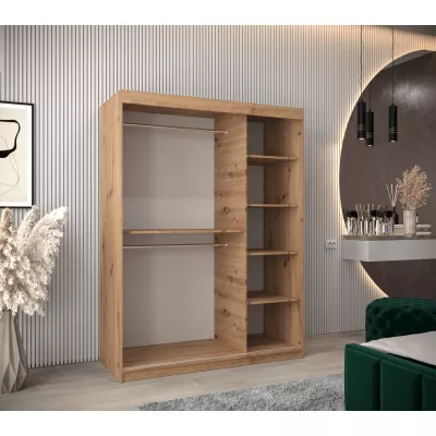DONICELA 2 tükrös szekrény - 150 cm, artisan / fehér