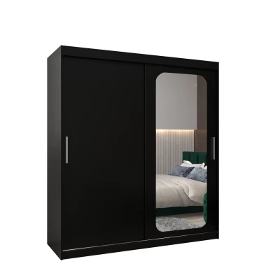 DONICELA 1 tükrös szekrény - 180 cm, fekete