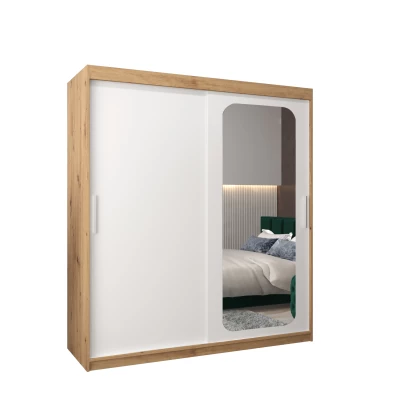 DONICELA 1 tükrös szekrény - 180 cm, artisan / fehér