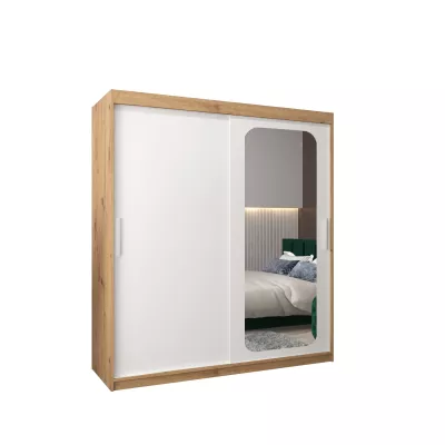 DONICELA 1 tükrös szekrény - 180 cm, artisan / fehér
