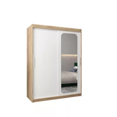 DONICELA 1 tükrös szekrény - 150 cm, sonoma / fehér