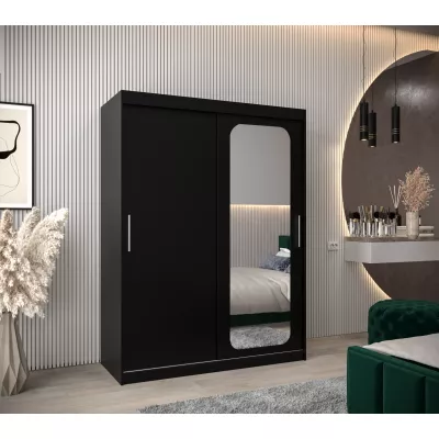 DONICELA 1 tükrös szekrény - 150 cm, fekete
