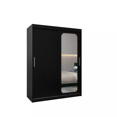 DONICELA 1 tükrös szekrény - 150 cm, fekete