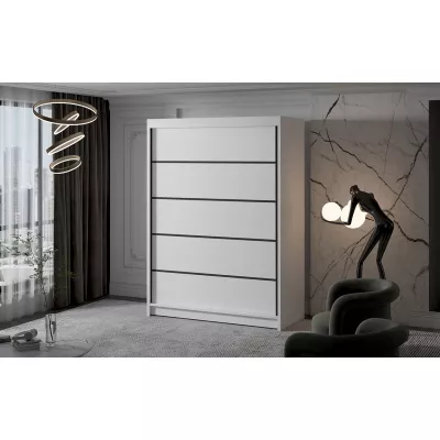 NICA kétajtós gardróbszekrény - 150 cm széles, fehér