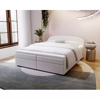 KIRSTEN 2 kárpitozott ágy tárolóhellyel 160x200 - fehér
