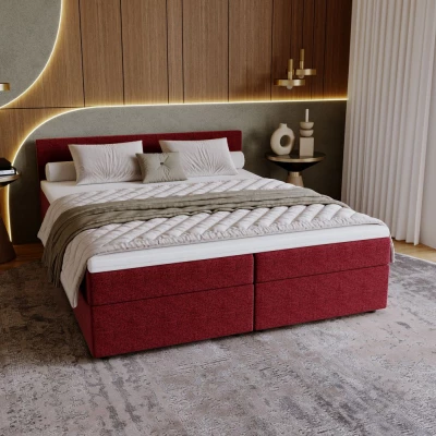 SUVI 2 kárpitozott ágy tárolóhellyel 180x200 - piros