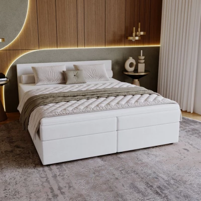 SUVI 2 kárpitozott ágy tárolóhellyel 180x200 - fehér