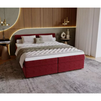 SUVI 2 kárpitozott ágy tárolóhellyel 140x200 - piros
