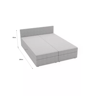 SUVI 2 kárpitozott ágy tárolóhellyel 140x200 - fehér