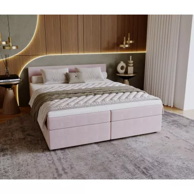 SUVI 1 kárpitozott ágy tárolóhellyel 180x200 - rózsaszín