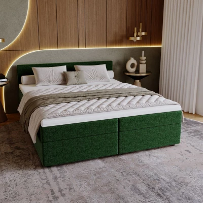 SUVI 1 kárpitozott ágy tárolóhellyel 180x200 - zöld