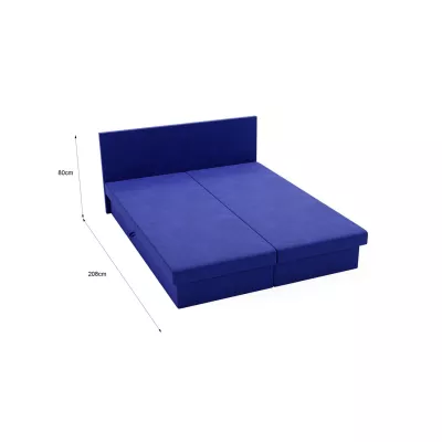 AVRIL 1 kárpitozott ágy 140x200 tárolóhellyel - kék