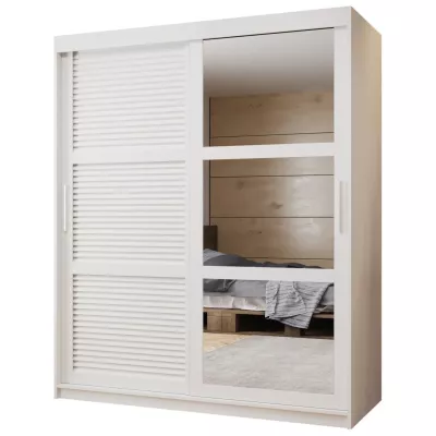 MATILDA 2 gardróbszekrény - 150 cm, fehér / ezüst