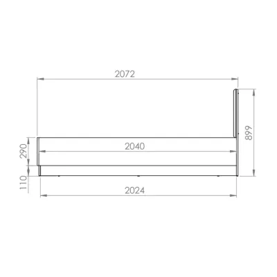 Egyszemélyes ágy 120x200 ARANA - fehér / castello tölgy / grafit