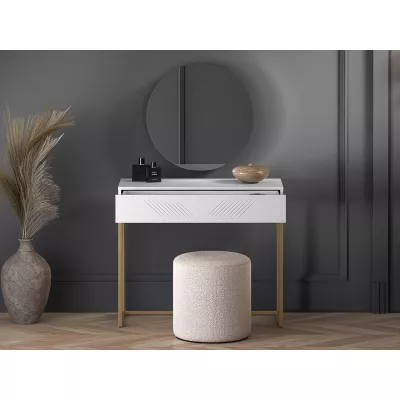 ADELE 3 konzolasztal - fehér / arany