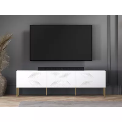 TV állvány ADELE 2 - fehér / arany