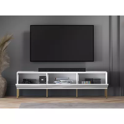 TV állvány ADELE 2 - fehér / arany