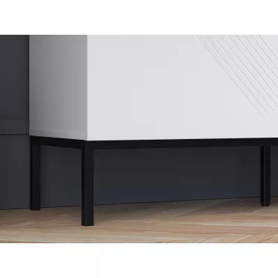 Kétajtós fiókos komód ADELE 3 - fehér / fekete