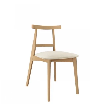 CIBOLO 5 kárpitozott konyhai szék - bükk / krémszín
