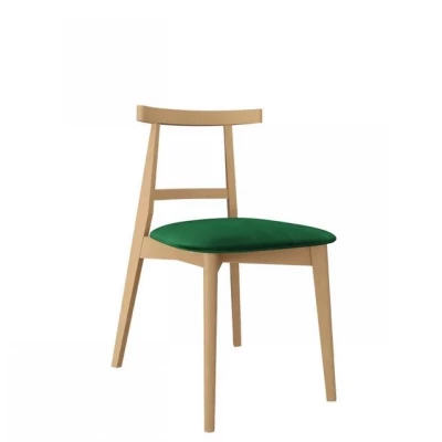 CIBOLO 5 kárpitozott konyhai szék - bükk / zöld