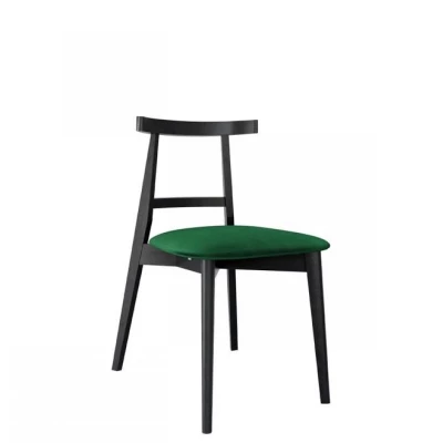 CIBOLO 5 kárpitozott konyhai szék - fekete / zöld