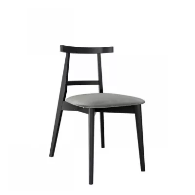 CIBOLO 5 kárpitozott konyhai szék - fekete / szürke