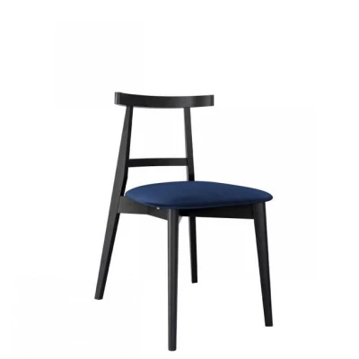 CIBOLO 5 kárpitozott konyhai szék - fekete / sötétkék
