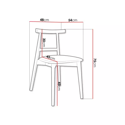 CIBOLO 5 kárpitozott konyhai szék - bükk / krémszín