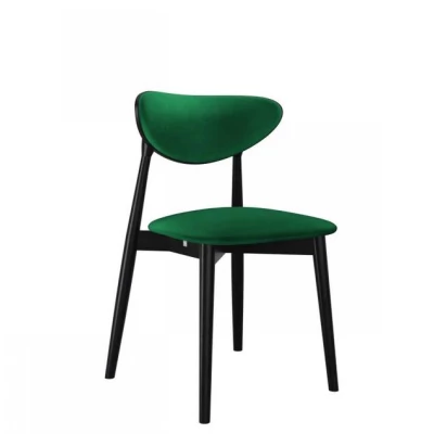 CIBOLO 4 kárpitozott szék az étkezőbe - fekete / zöld